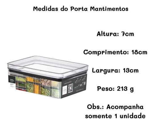 Porta Mantimentos Hermético Lumini 770 Ml Paramount Multiuso