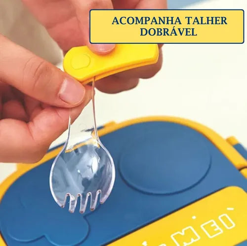 Pote Marmita Térmica Lancheira Escola Creche Divisória 550ml