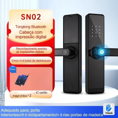 Fechadura Eletrônica Digital Inteligente Biométrica Senha