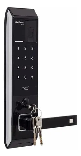 Fechadura Digital Intelbras Fr330 com Senha Teclado Touch Biometria de Embutir
