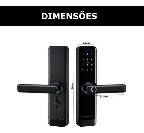 Fechadura Inteligente Digital Novadigital Zigbee Tuya Smart Life Alexa Zsl-06 Preto - HUB ZigBee Necessário
