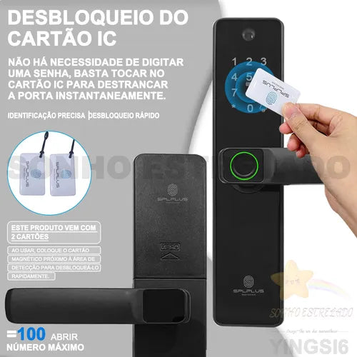 Fechadura Digital Inteligente Wifi Biométrica Smart Tuya