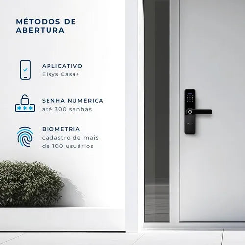Fechadura Digital C/ Biometria E Wi-fi Smart De4000b Elsys