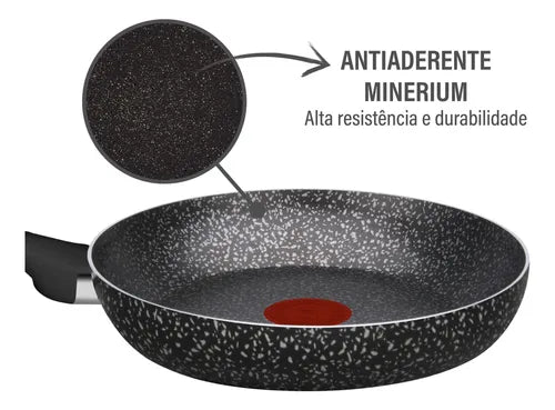 Frigideira Rochedo Stone Pro 24cm Preto