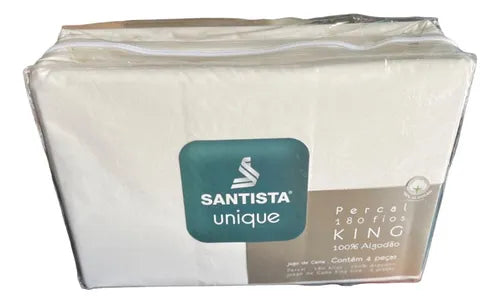 Jogo De Cama King Size Unique 180 Fios 100% Algodão Santista
