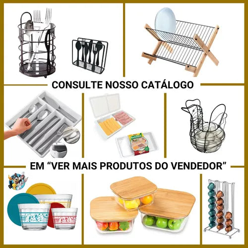 Jogo De Potes Herméticos 1100ml 2 Unidades Vidro Tampa Bambo
