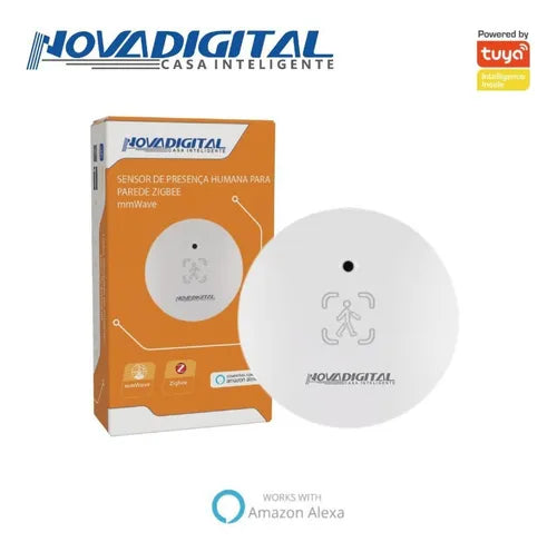 Sensor De Presença Humana Luminosidade Mmwave Parede Zigbee