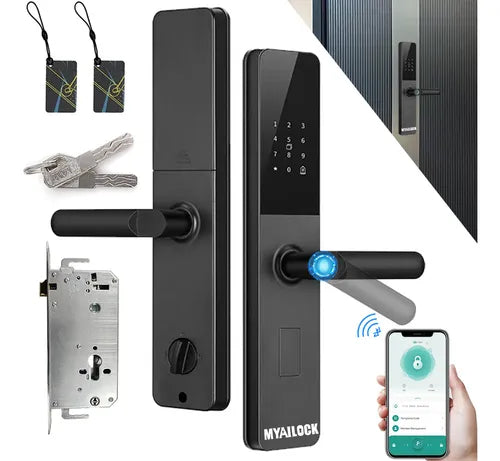 Fechadura Eletronica Digital Biometriasenha Extern Bluetooth Tuya