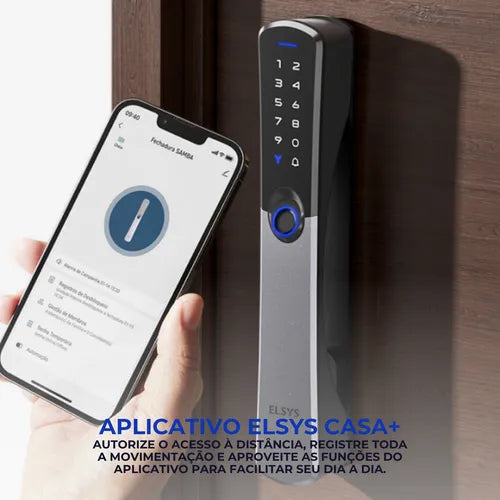 Fechadura Digital De Embutir Wi-fi Ip55 De6100i Samba Preto Cor Preta
