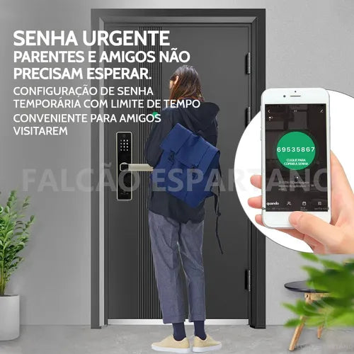 Fechadura Digital Biométrica Smart Com Câmera E App Wifi