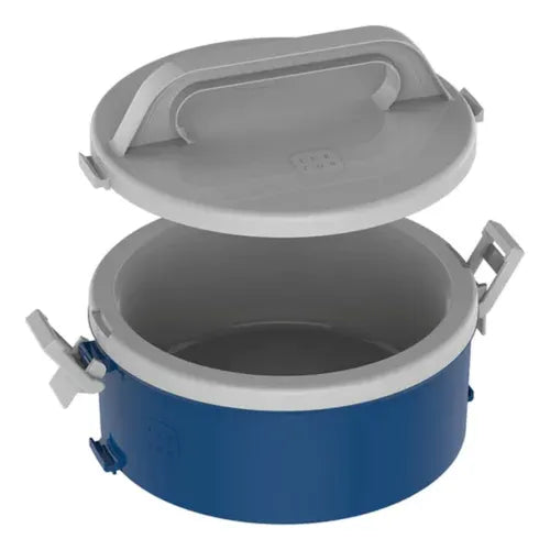 Marmita Termica Alça 1,5l Sem Divisória Microondas Azul