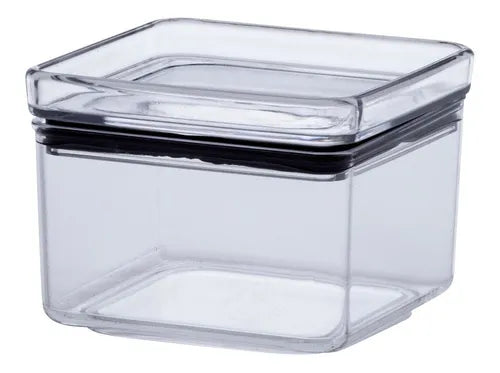Pote Hermético Lumini Quadrado Alimentos Empilhável 480ml Cor Transparente