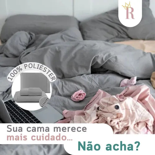 Jogo De Lençol 400 Fios Ponto Palito Cama King 3 Peças