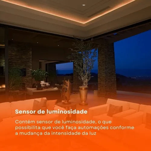 Sensor De Presença Humana Luminosidade Mmwave Parede Zigbee
