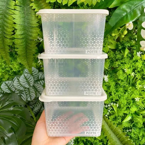 Kit 3 Pote Organizador Geladeira 1,5lt Alimentos Vegetais