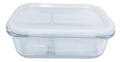 10 Potes Marmita Vidro Com Divisória E Tampa 1010ml Dieta