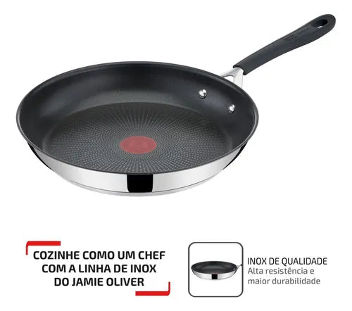 Frigideira Aço Inox Com Indução Tefal Jamie Oliver 28cm