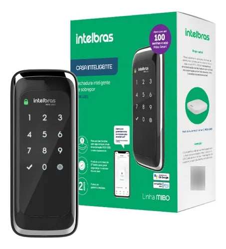 Fechadura Digital Inteligente de Sobrepor MFR 1001 Preto Intelbras