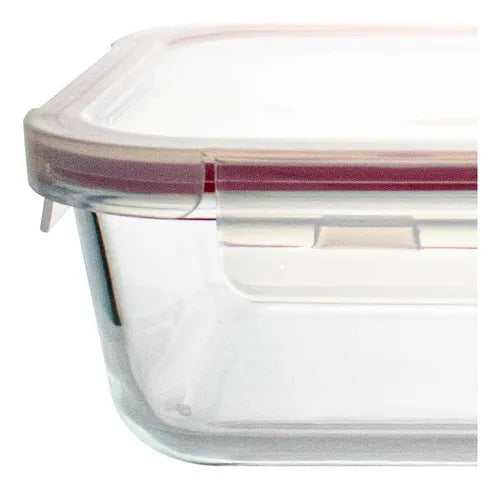 Conjunto 3 Potes De Vidro Refratário Hermético Casambiente JGTI004 Cor Transparente