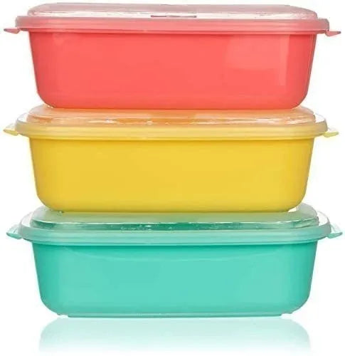 Potes Plástico Freezer Alimentos 1.1 L Sanremo Kit C/3 Pçs
