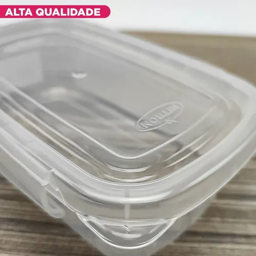 Kit Pote Raso M Com Travas 500 Ml Com 10 Unidades Cor Transparente
