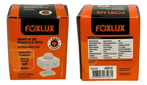 Sensor De Movimento Para Parede E Teto