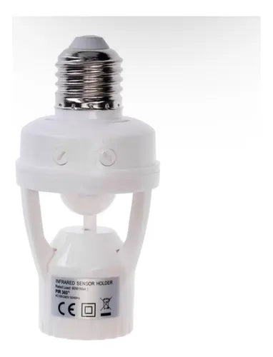 Sensor De Presença Para Lâmpada Soquete E27 Com Fotocélula