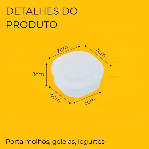 Marmita Plastico Divisórias 4 Potes Hermetica Fit Microondas