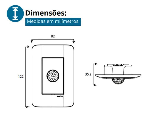 Sensor Presença Movimento 4x2 Exatron Lesp4000 Xc Configuração APP Xcontrol Branco