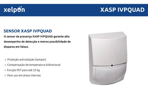Sensor Presença Movimento Com Fio P/ Central Alarme Pir Pet