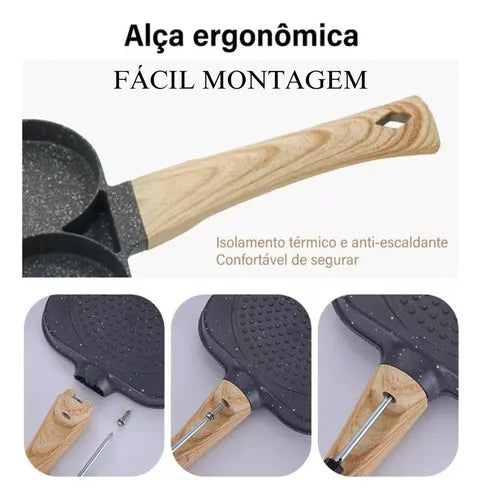 Frigideira Quadrada Omeleteira Partes Separadas Bur Cor Cinza-escuro