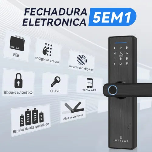 Fechadura Biométrica Eletronica Digital Touch Card Senha App