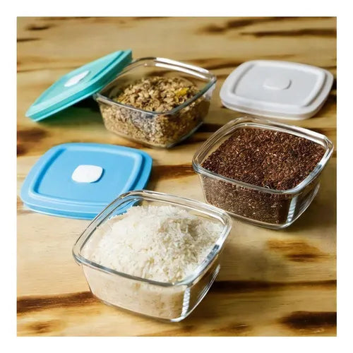 Jogo De Potes Marinex Facilita 500ml Com 10 Peças Ao Forno