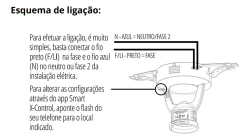 Sensor De Presença Movimento Plafon Fotocélula Timer Soquete E27 Exatron Smart X-control LEST4005XC 110V 220V Bivolt Branco