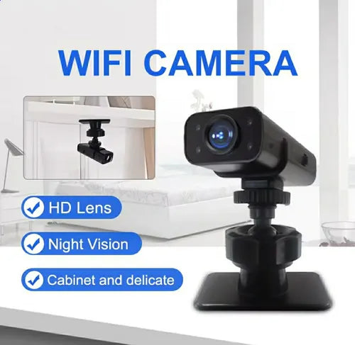 Mini Camera Transmissão Tempo Real Wifi-ip Filma No Escuro