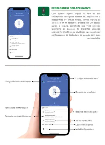 Fechadura Digital Eletrônica Biométrica 5 Formas De Acesso - Mixtou