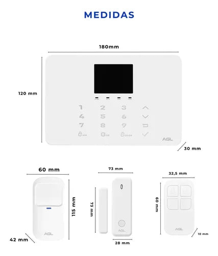 Kit Central De Alarme Izzy Touch Wifi 433mhz Segurança Agl