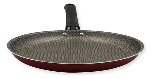 Panquequeira Frigideira Panqueca Crepe Teflon Antiaderente Cor Vermelho