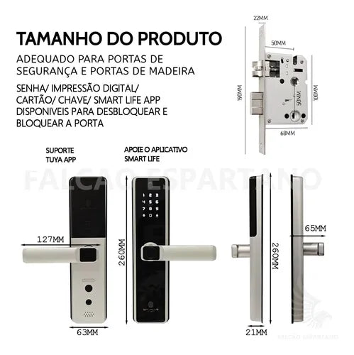 Fechadura Digital Biométrica Smart Com Câmera E App Wifi