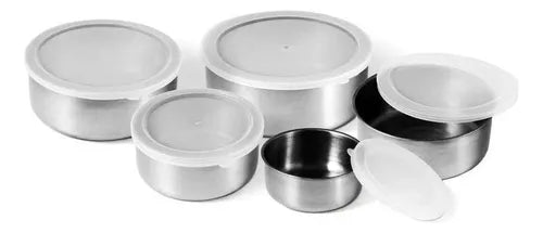 Conjunto de Potes de inox kit 5 Top Chef