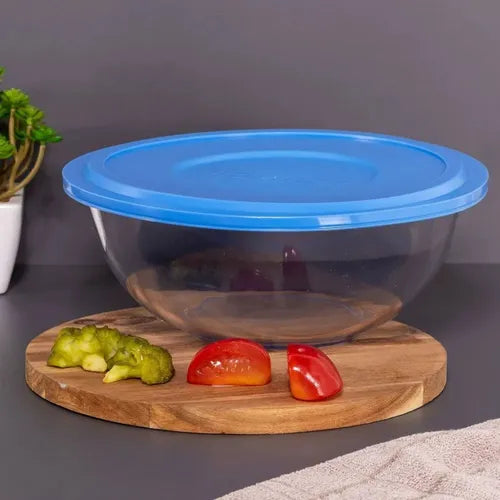Tigela Pote Vidro Redondo Plus C/ Tp Plastica 3l Marinex
