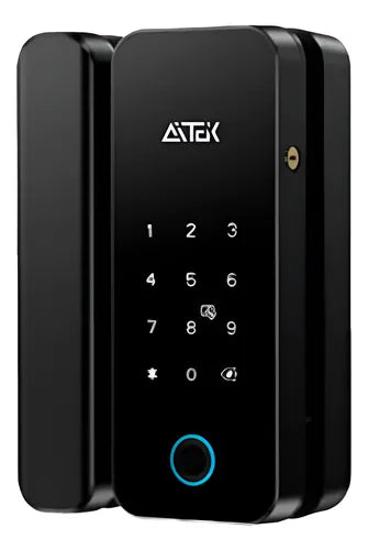 Fechadura Digital Eletrica Biométrica Aitek Cor Pretaa
