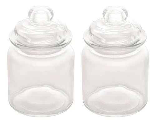 Kit 2 Porta Mantimento Tempero Vidro Arena 260ml
