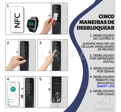 Fechadura Digital Inteligente C/ Wi-fi E Biometria App Tuya