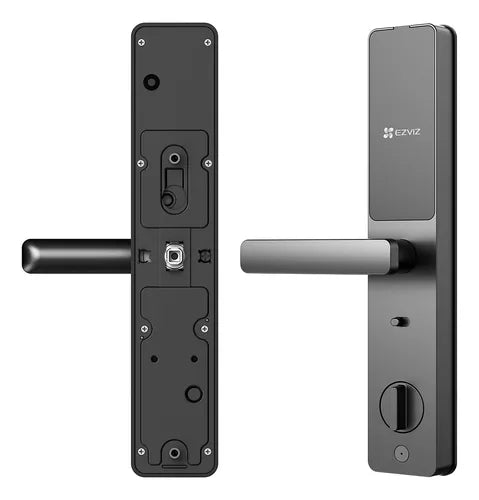 Fechadura Digital Inteligente Ezviz Cartão Senha Dl05 Wifi Cor Cinza