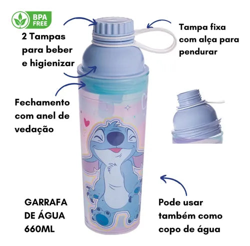 Kit Infantil Marmita Hermética Trava Mais Lanche Escolar Bom