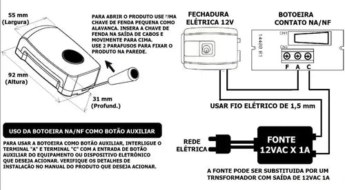 Botoeira Simples Agl Bt-s Na / Nf Sobrepor