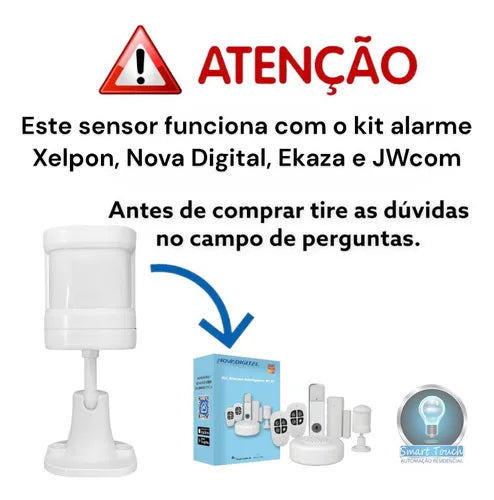 Sensor Presença Movimento Rf433mhz Automação Para Kit Alarme