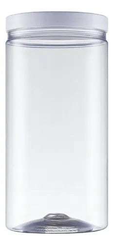 Kit 03 Pote De Plástico Cristal Com Tampa 2000ml Mantimento