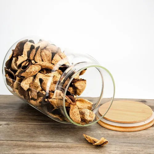 Pote De Vidro Grande 3 Litros Tampa Bambu Biscoito Bolacha